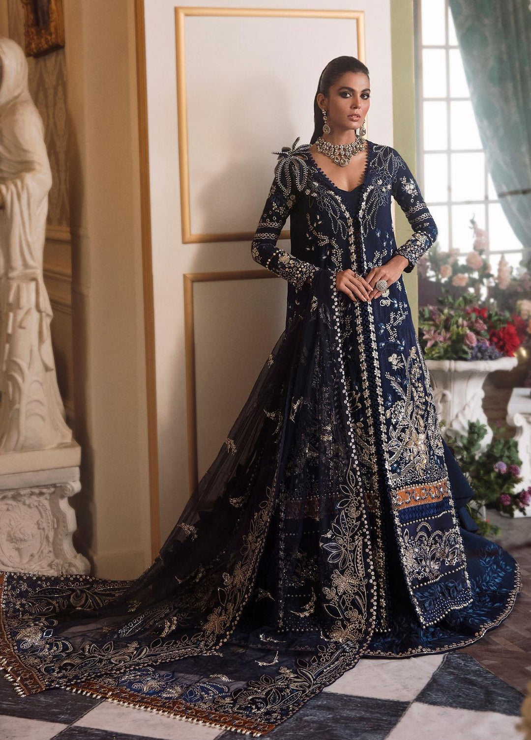 Claire De Lune by Republic WomensWear Embroidered  Suits Unstitched 3 Piece RW22CL FU-07 - Luxury Collection