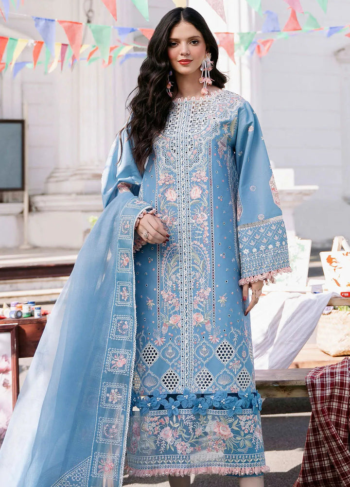 Clara By Bin Ilyas Embroidered Lawn Suit Unstitched 3 Piece BI24C 212A - Summer Collection