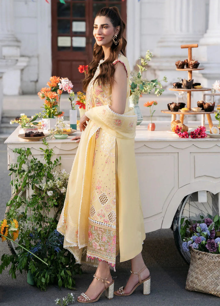 Clara By Bin Ilyas Embroidered Lawn Suit Unstitched 3 Piece BI24C 212B - Summer Collection