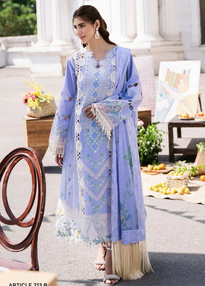 Clara By Bin Ilyas Embroidered Lawn Suit Unstitched 3 Piece BI24C 213A - Summer Collection