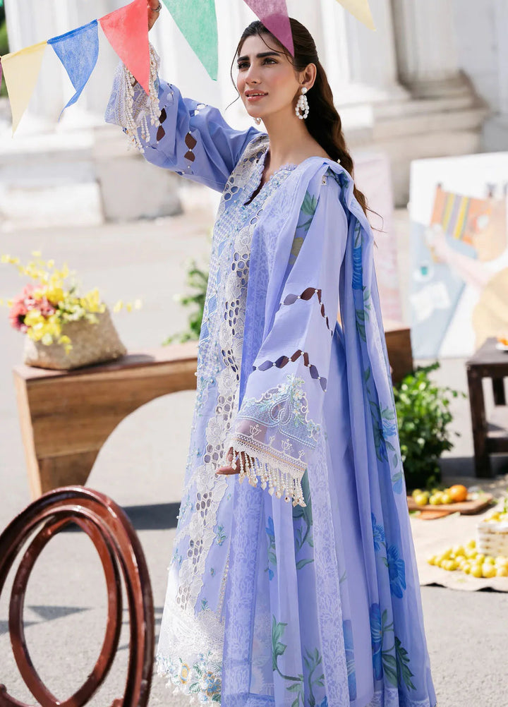 Clara By Bin Ilyas Embroidered Lawn Suit Unstitched 3 Piece BI24C 213A - Summer Collection