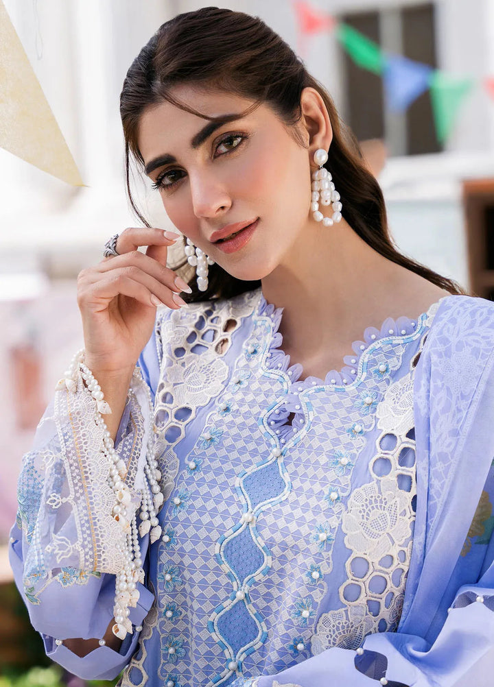 Clara By Bin Ilyas Embroidered Lawn Suit Unstitched 3 Piece BI24C 213A - Summer Collection