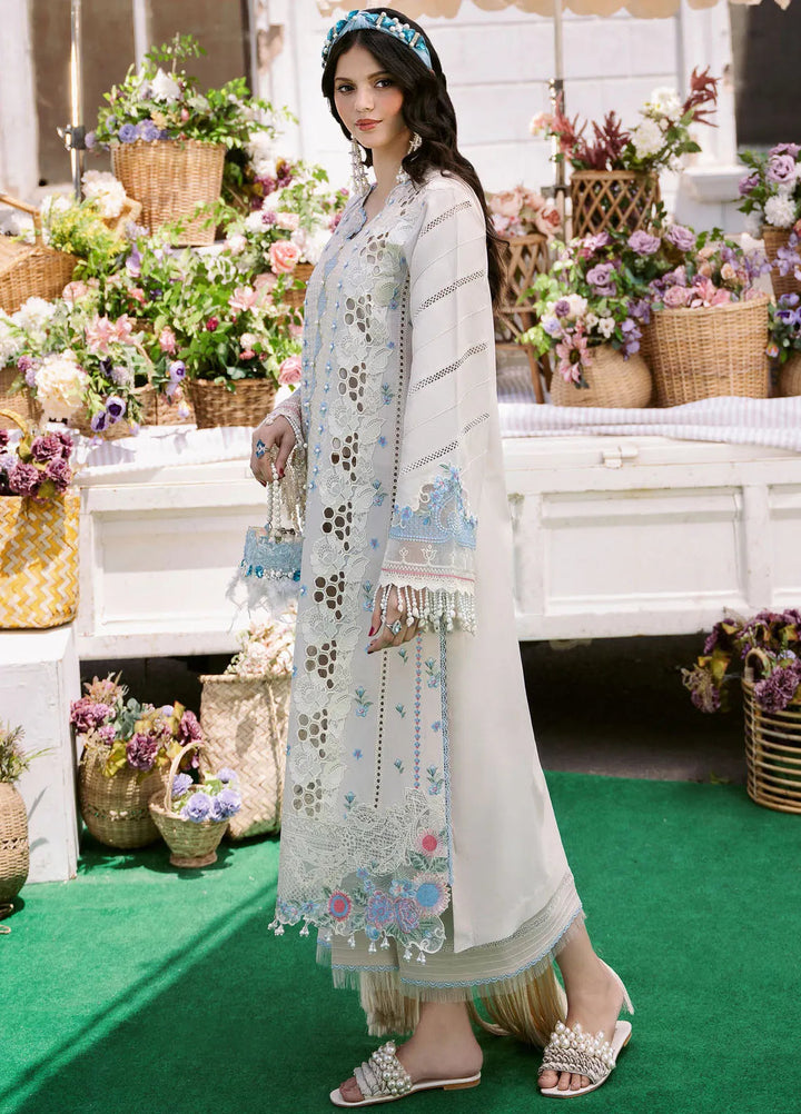 Clara By Bin Ilyas Embroidered Lawn Suit Unstitched 3 Piece BI24C 213B - Summer Collection