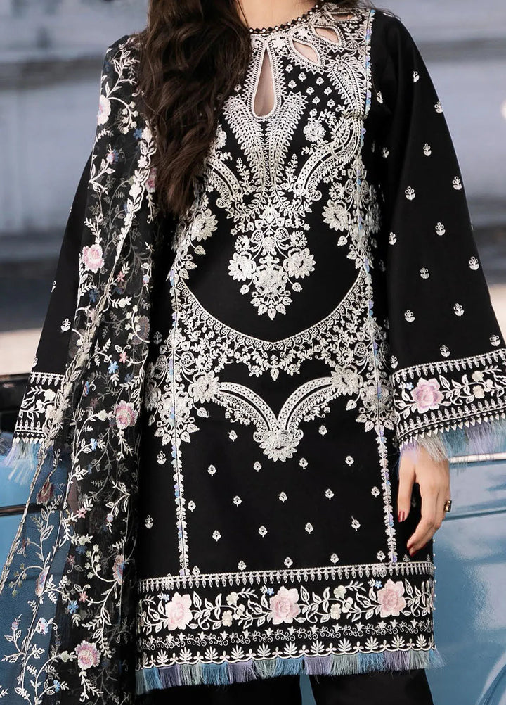 Clara By Bin Ilyas Embroidered Lawn Suit Unstitched 3 Piece BI24C 214A - Summer Collection