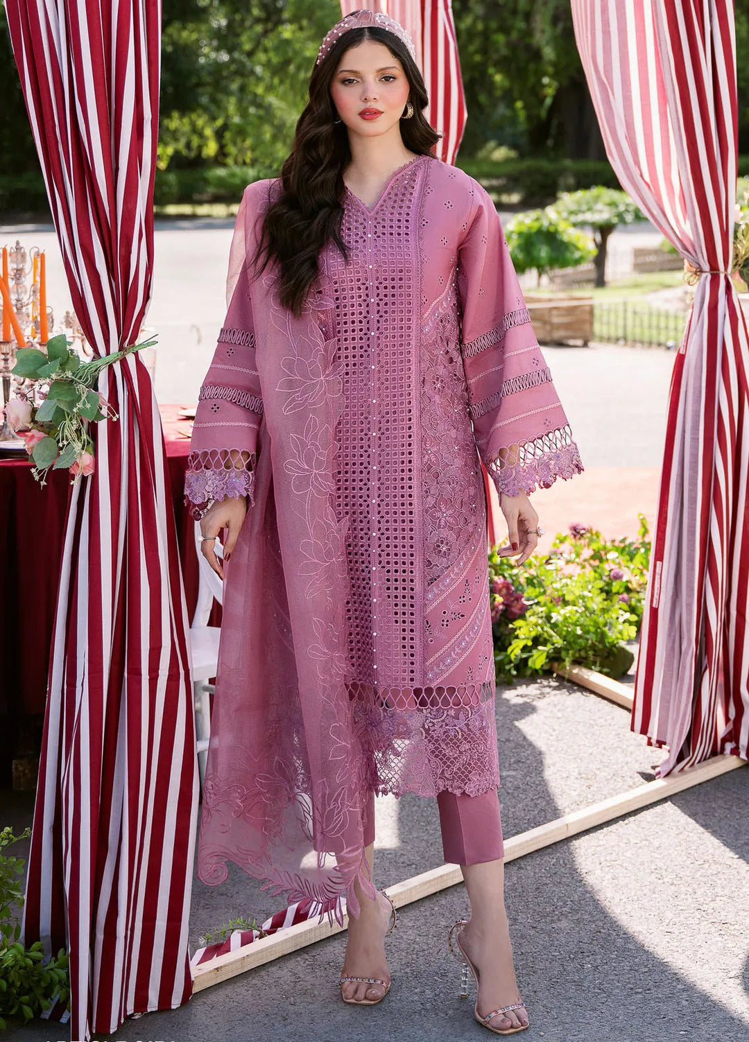 Clara By Bin Ilyas Embroidered Lawn Suit Unstitched 3 Piece BI24C 215A - Summer Collection