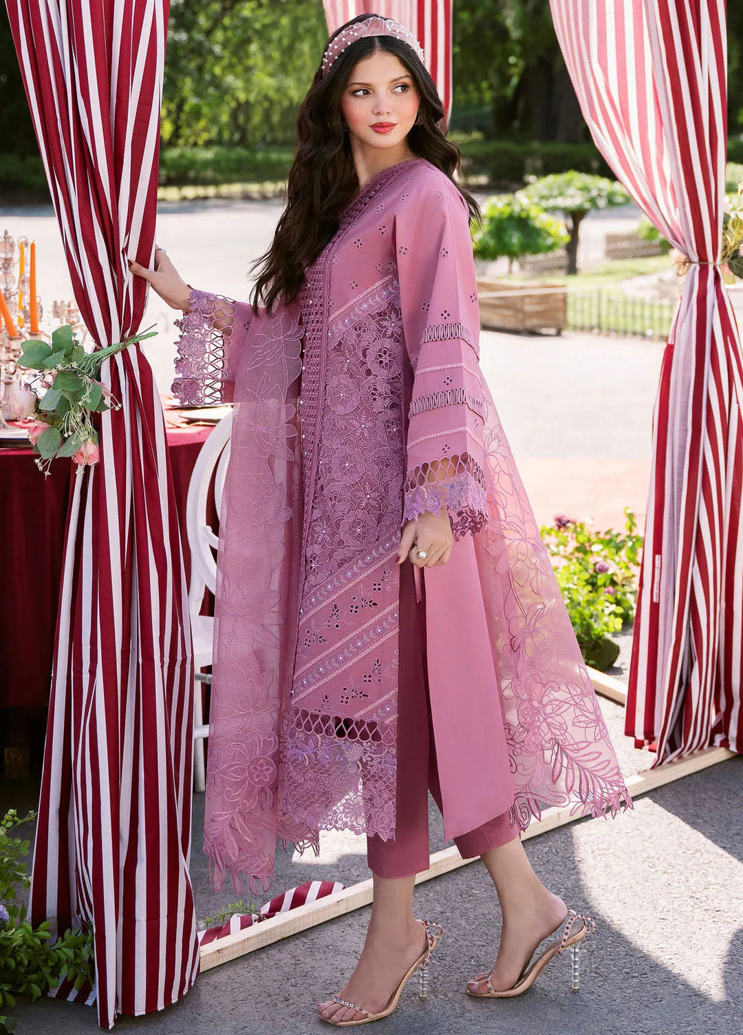 Clara By Bin Ilyas Embroidered Lawn Suit Unstitched 3 Piece BI24C 215A - Summer Collection