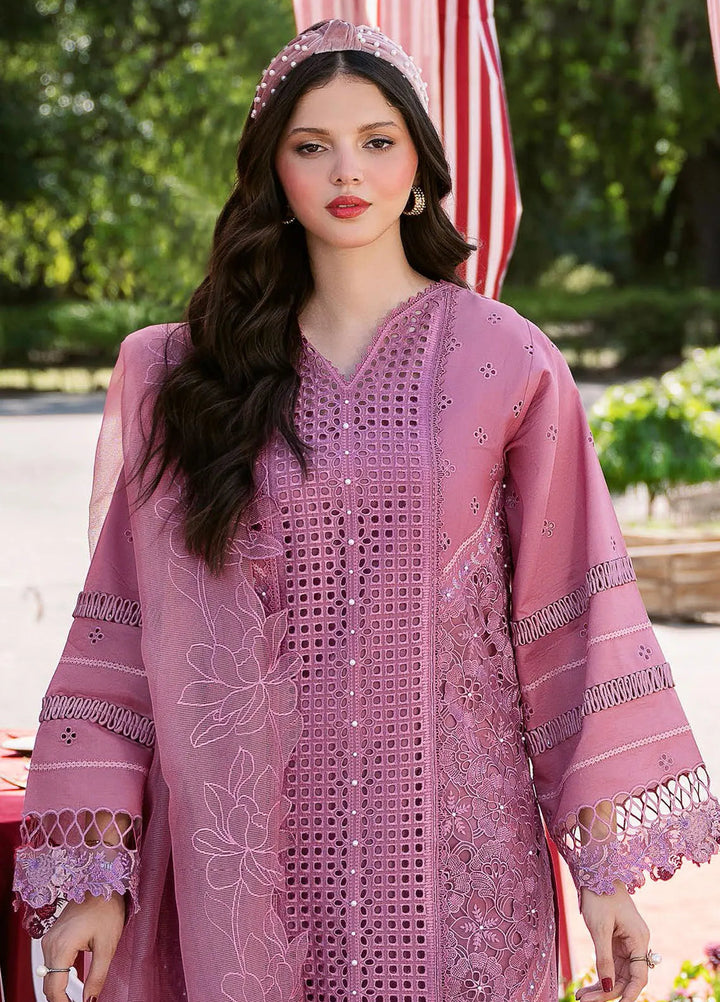 Clara By Bin Ilyas Embroidered Lawn Suit Unstitched 3 Piece BI24C 215A - Summer Collection