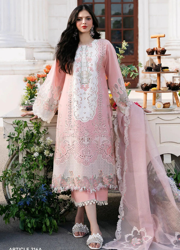 Clara By Bin Ilyas Embroidered Lawn Suit Unstitched 3 Piece BI24C 216A - Summer Collection