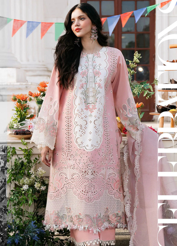 Clara By Bin Ilyas Embroidered Lawn Suit Unstitched 3 Piece BI24C 216A - Summer Collection