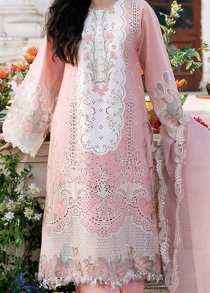 Clara By Bin Ilyas Embroidered Lawn Suit Unstitched 3 Piece BI24C 216A - Summer Collection