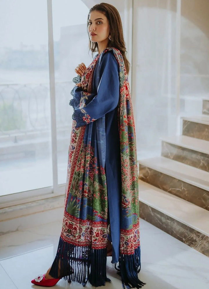 Clara By Bin Ilyas Embroidered Lawn Suit Unstitched 3 Piece BI24C 217A - Summer Collection