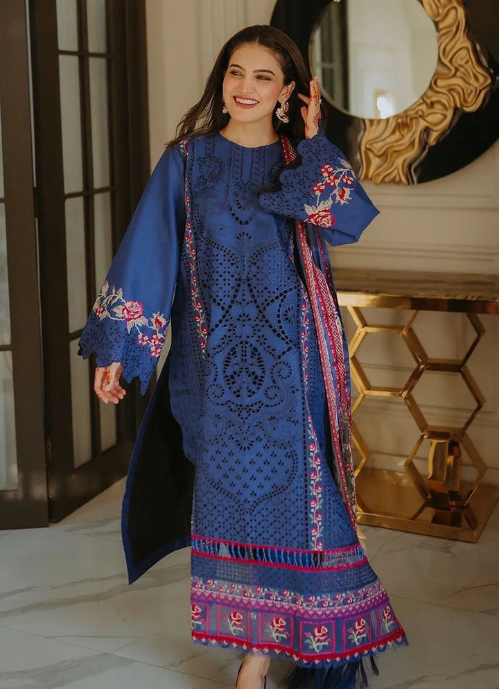 Clara By Bin Ilyas Embroidered Lawn Suit Unstitched 3 Piece BI24C 217A - Summer Collection