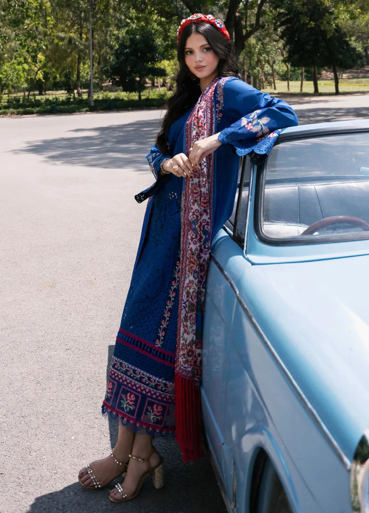 Clara By Bin Ilyas Embroidered Lawn Suit Unstitched 3 Piece BI24C 217A - Summer Collection
