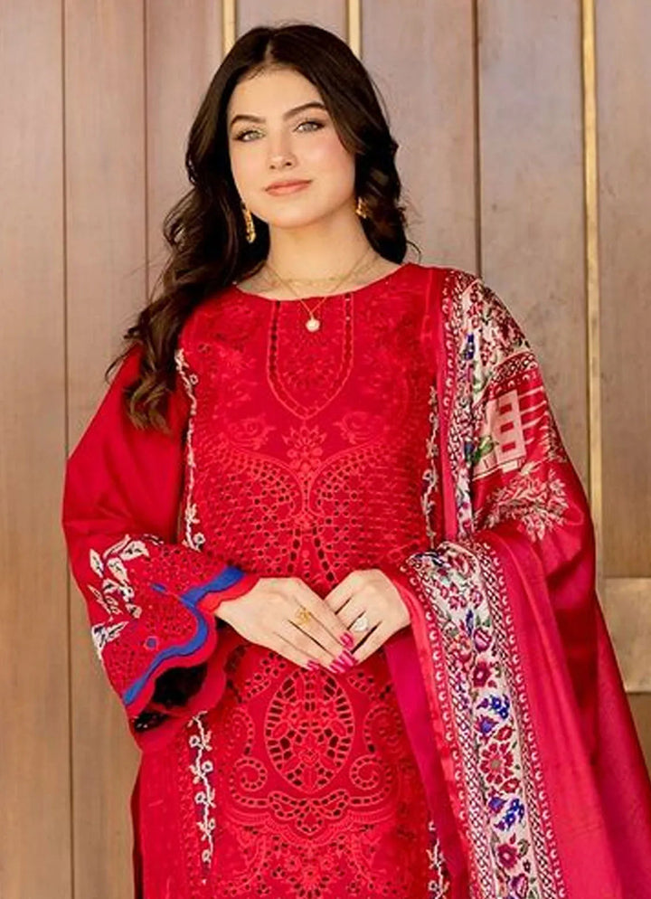 Clara By Bin Ilyas Embroidered Lawn Suit Unstitched 3 Piece BI24C 217B - Summer Collection