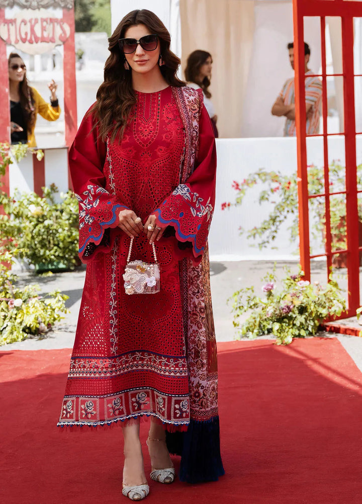 Clara By Bin Ilyas Embroidered Lawn Suit Unstitched 3 Piece BI24C 217B - Summer Collection