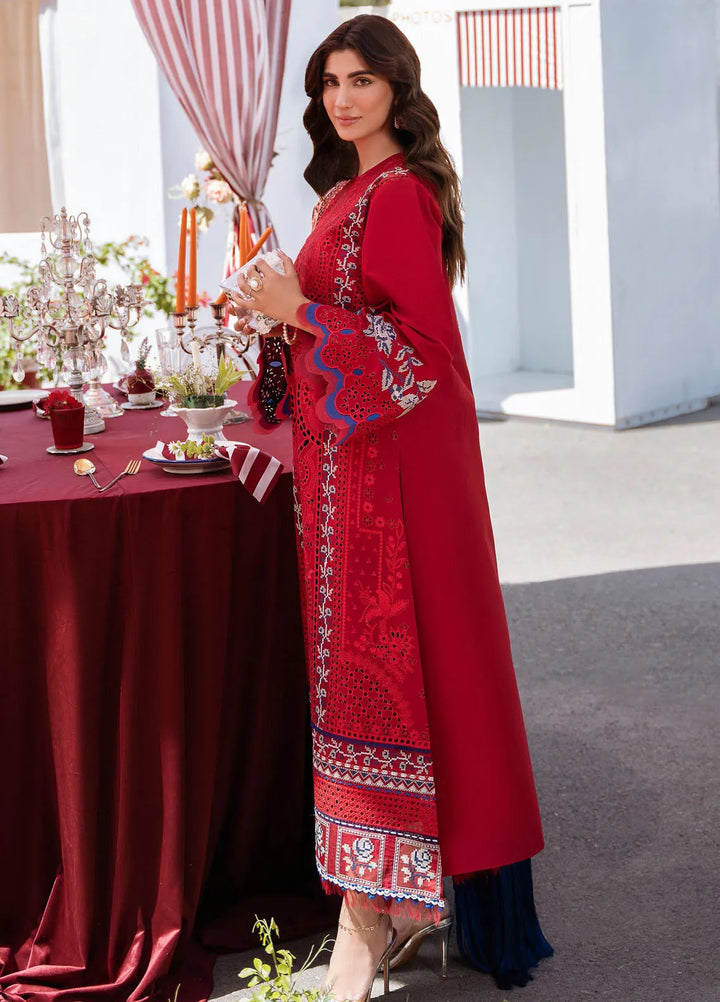 Clara By Bin Ilyas Embroidered Lawn Suit Unstitched 3 Piece BI24C 217B - Summer Collection