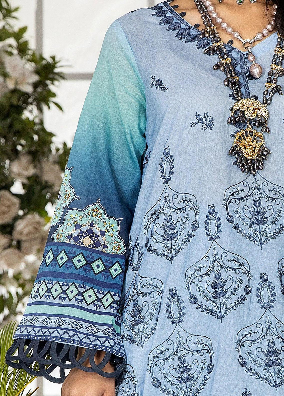 Classica By Safwa Embroidered Lawn Suits Unstitched 3 Piece SW23C SEC-08 - Summer Collection