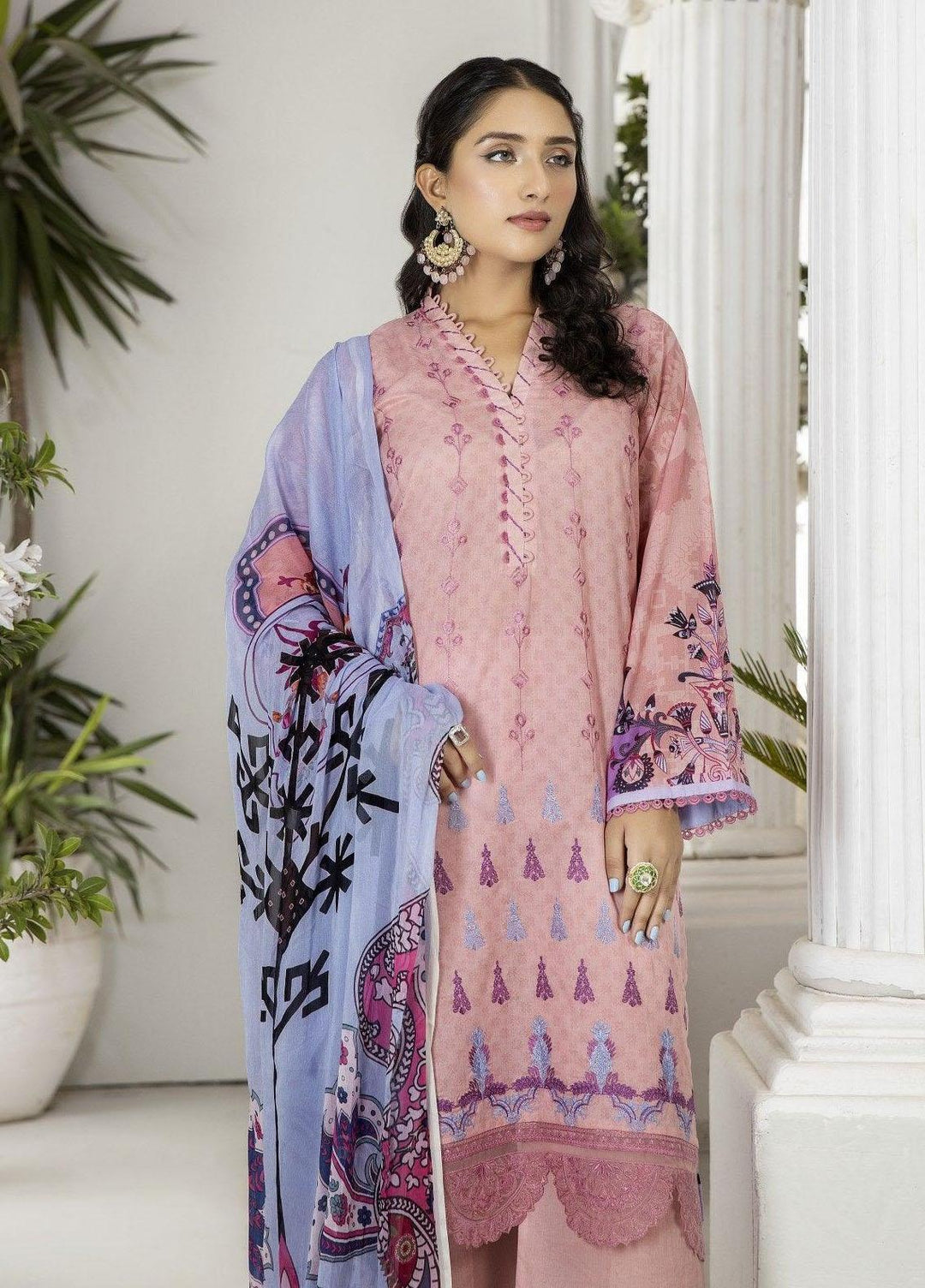 Classica By Safwa Embroidered Lawn Suits Unstitched 3 Piece SW23C SEC-10 - Summer Collection
