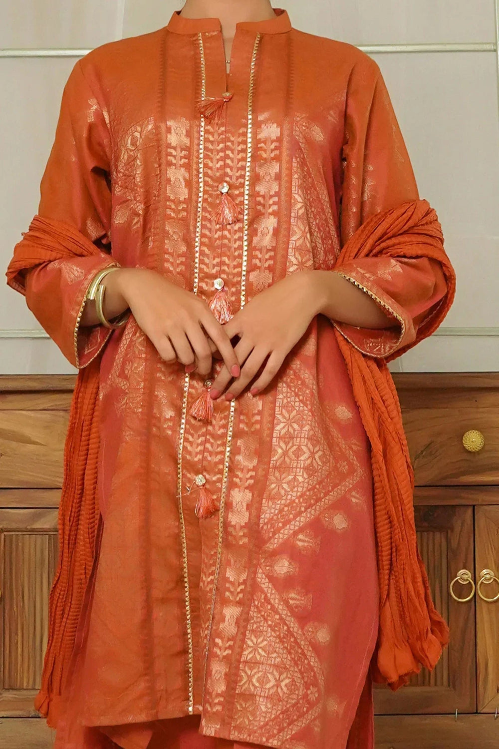 Ochre RTW Printed Girls 3 Piece Cotton  OFW-JB-25 - Summer Collection
