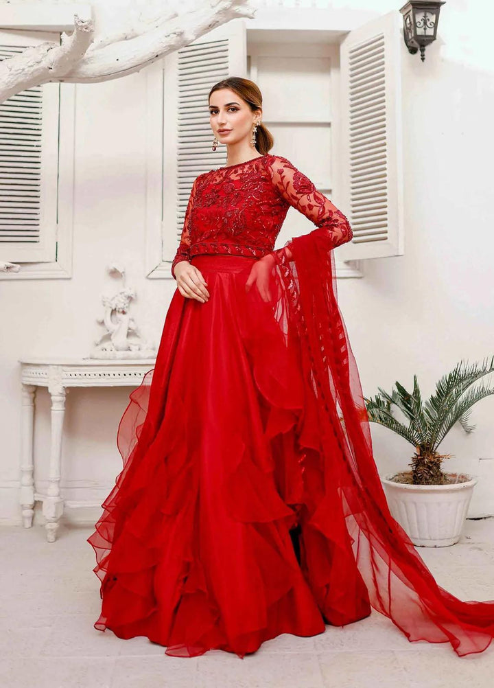 Kausar Attire Luxury Pret  Net 3 Piece Dress KA23CK STORMY