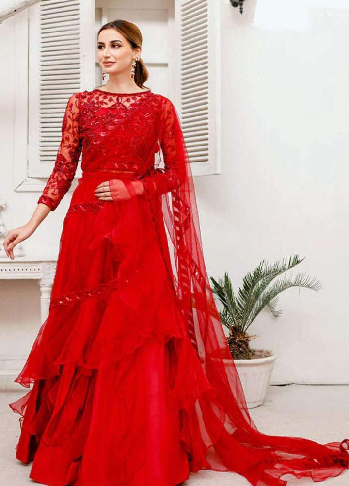 Kausar Attire Luxury Pret  Net 3 Piece Dress KA23CK STORMY