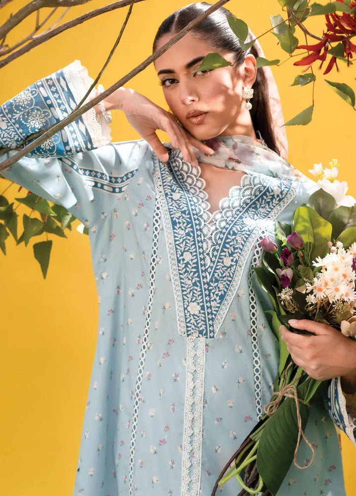 Cocktail By Sardinia Embroidered Lawn Suit Unstitched 3 Piece SRD24C 301 BlueBells - Summer Collection