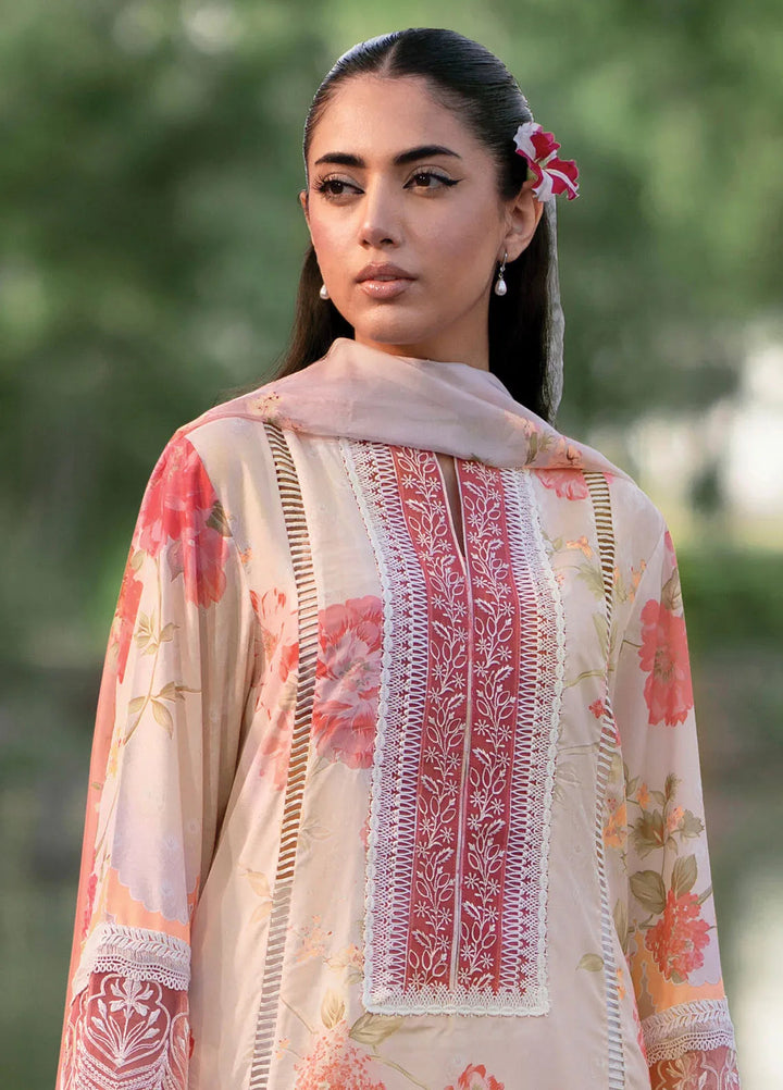 Cocktail By Sardinia Embroidered Lawn Suit Unstitched 3 Piece SRD24C 302 Coral - Summer Collection