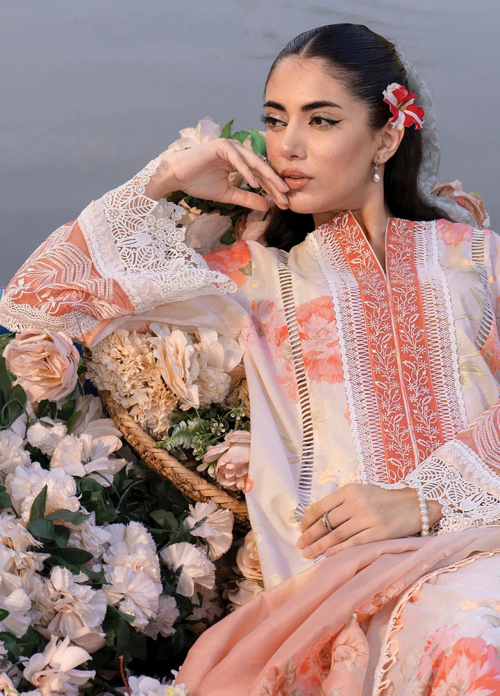 Cocktail By Sardinia Embroidered Lawn Suit Unstitched 3 Piece SRD24C 302 Coral - Summer Collection