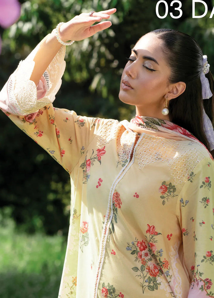 Cocktail By Sardinia Embroidered Lawn Suit Unstitched 3 Piece SRD24C 303 Daisy - Summer Collection