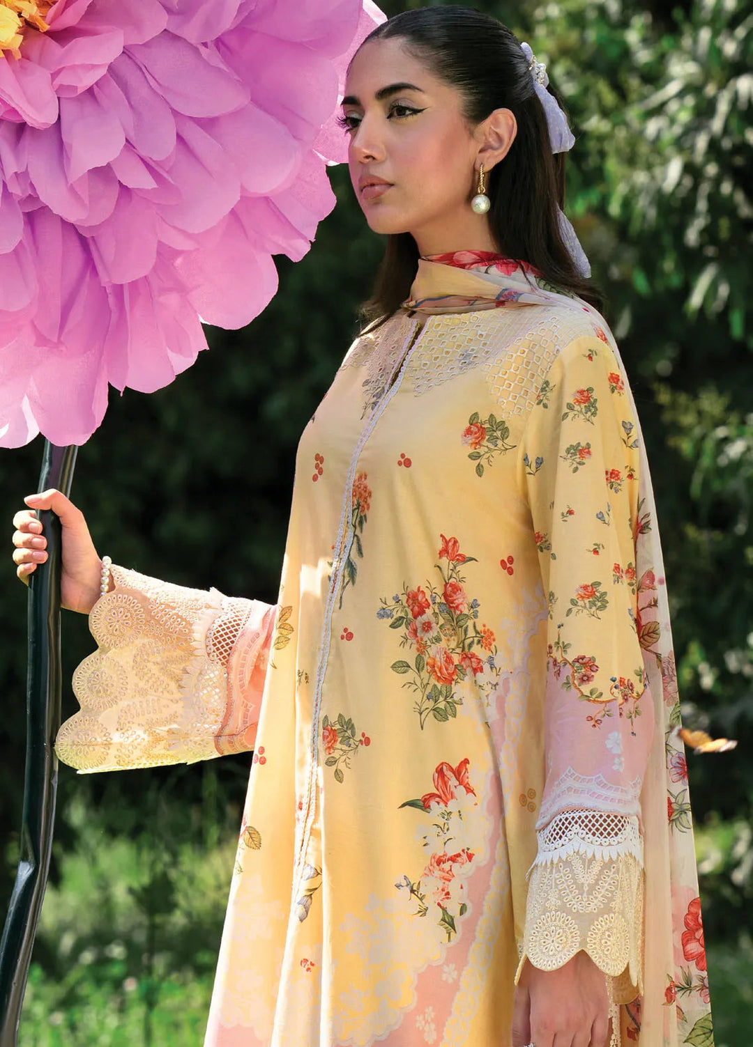 Cocktail By Sardinia Embroidered Lawn Suit Unstitched 3 Piece SRD24C 303 Daisy - Summer Collection
