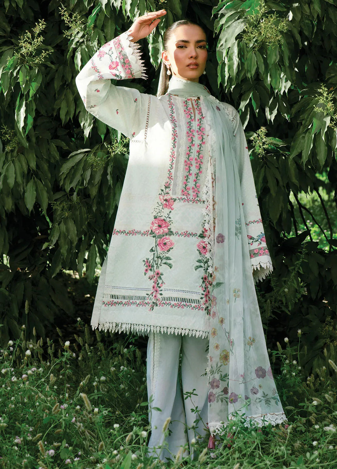 Cocktail By Sardinia Embroidered Lawn Suit Unstitched 3 Piece SRD24C 304 Rosa - Summer Collection