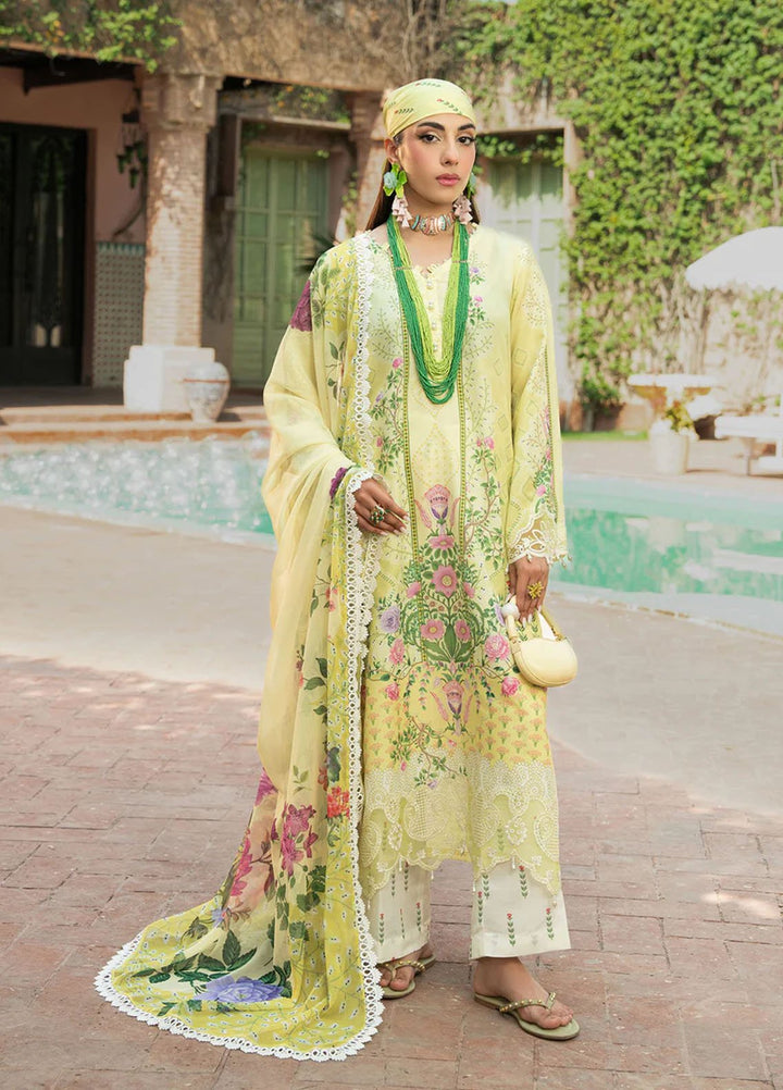 Cocktail by Sardinia Embroidered Lawn Suits Unstitched 3 Piece SRD25CPE 1001 Lemon Spritz - Summer Collection