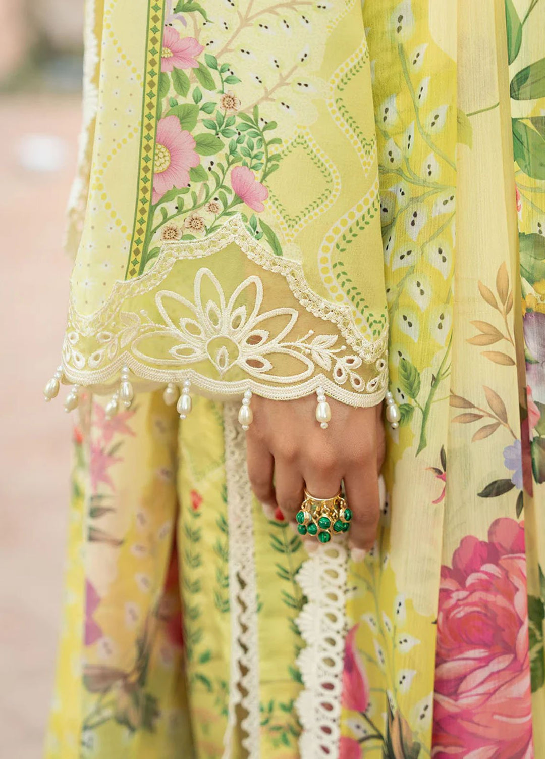 Cocktail by Sardinia Embroidered Lawn Suits Unstitched 3 Piece SRD25CPE 1001 Lemon Spritz - Summer Collection