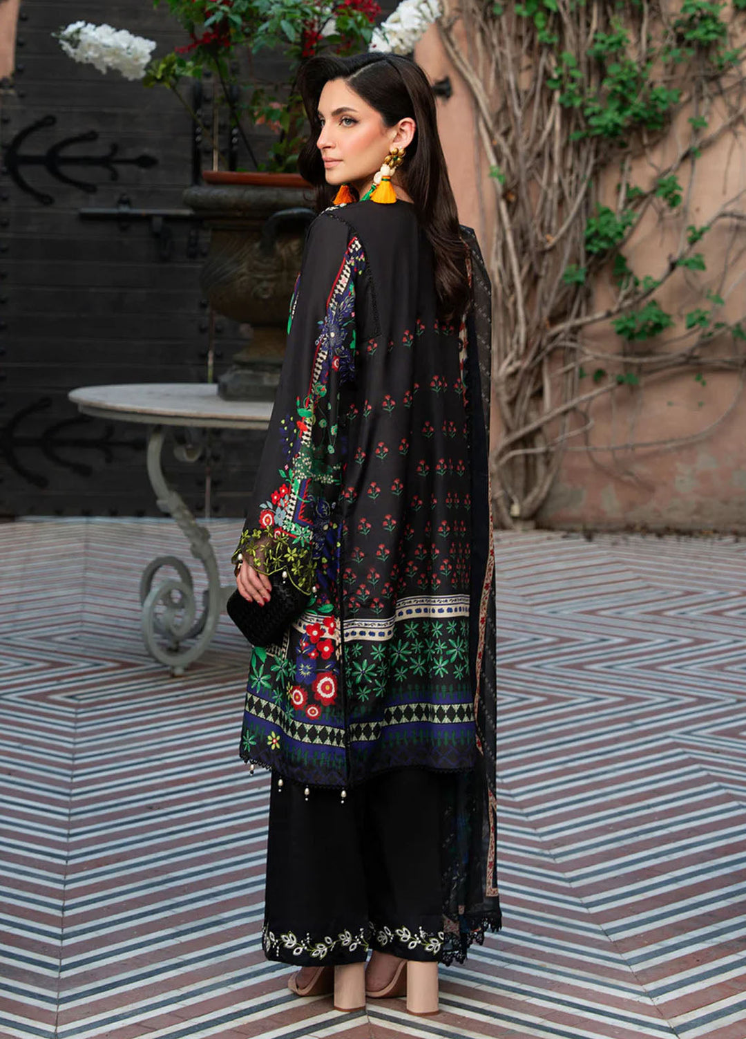 Cocktail by Sardinia Embroidered Lawn Suits Unstitched 3 Piece SRD25CPE 1002 Espresso - Summer Collection