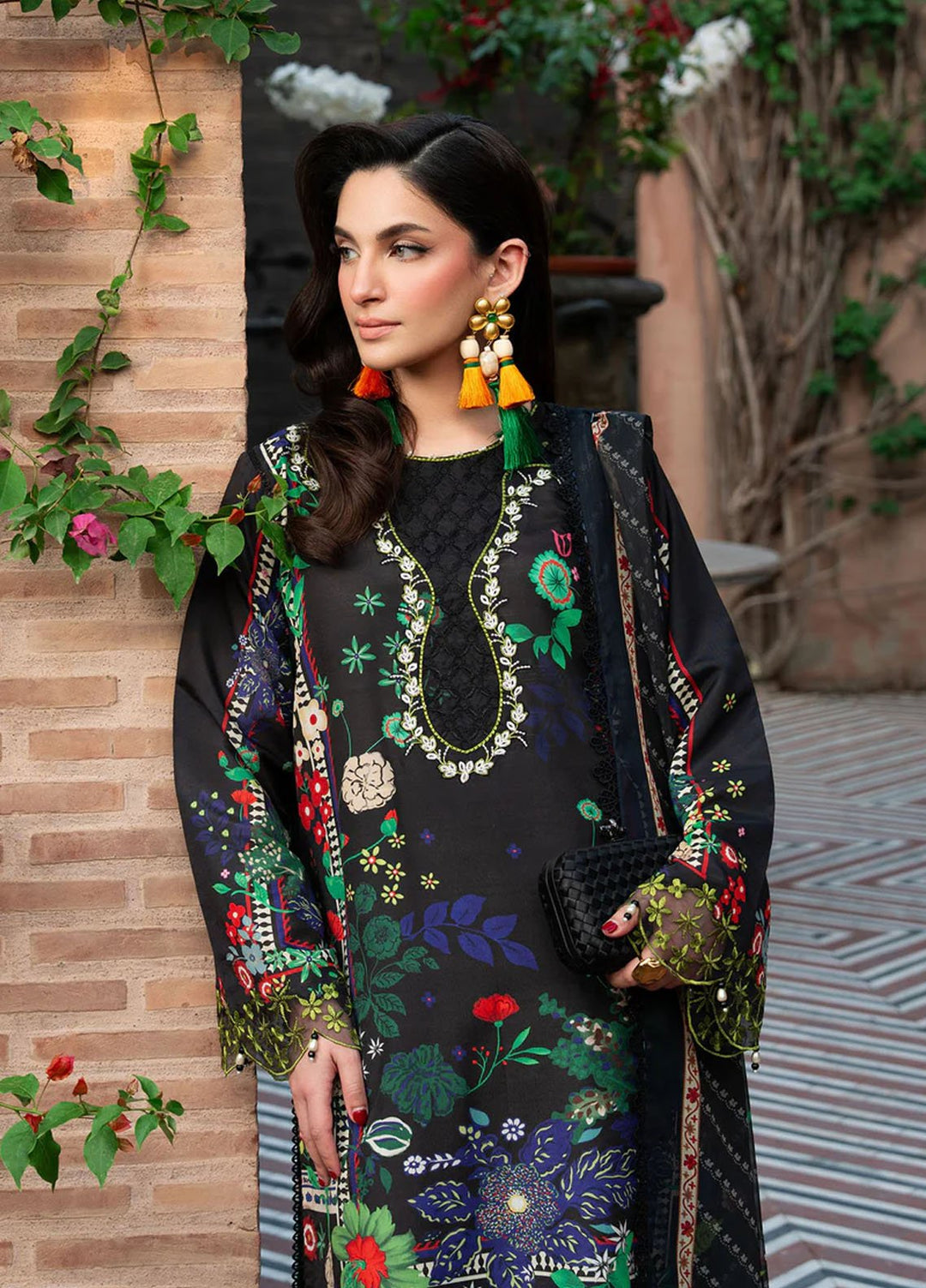 Cocktail by Sardinia Embroidered Lawn Suits Unstitched 3 Piece SRD25CPE 1002 Espresso - Summer Collection