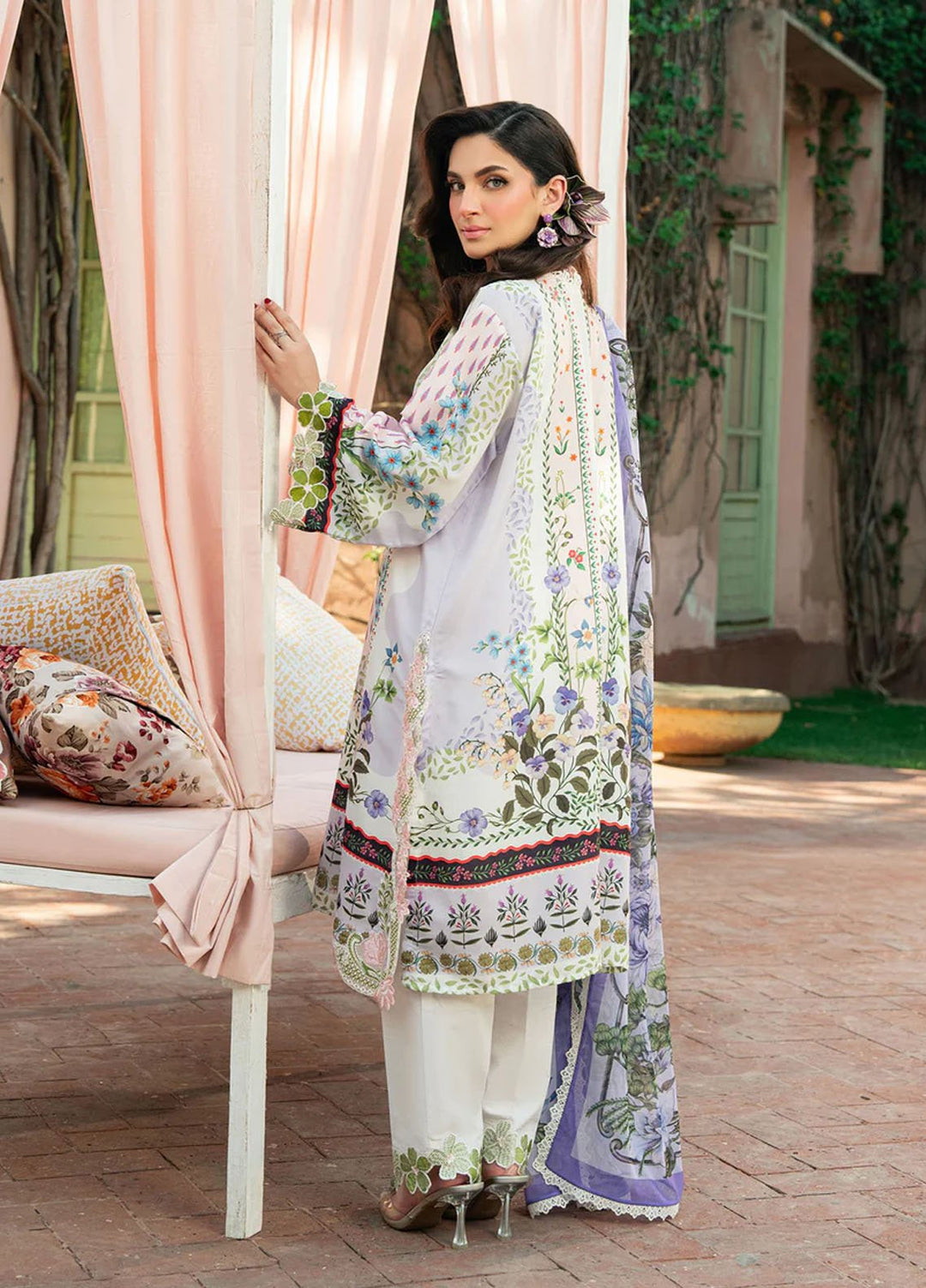 Cocktail by Sardinia Embroidered Lawn Suits Unstitched 3 Piece SRD25CPE 1004 Lavender Latte - Summer Collection