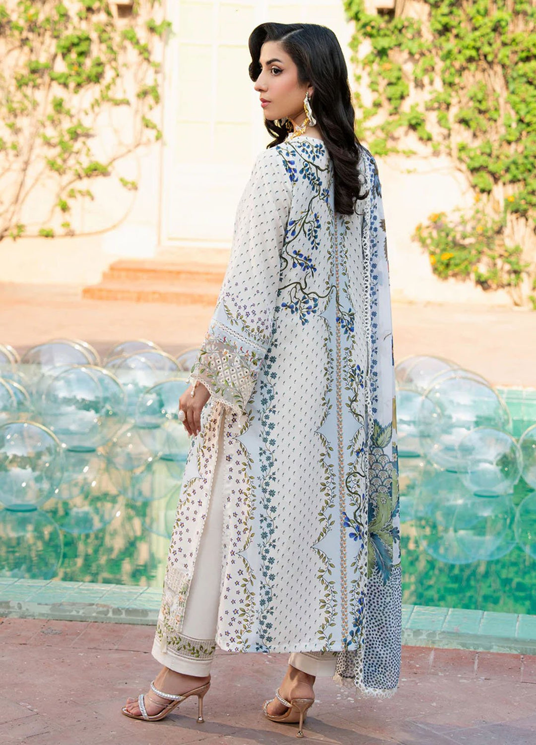 Cocktail by Sardinia Embroidered Lawn Suits Unstitched 3 Piece SRD25CPE 1005 Pina Colada - Summer Collection