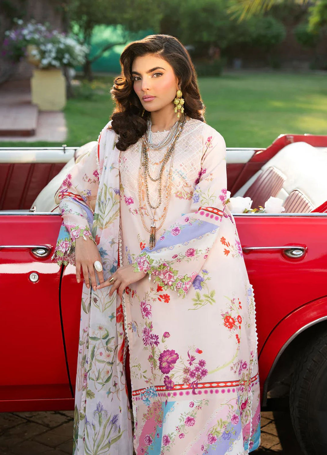 Cocktail by Sardinia Embroidered Lawn Suits Unstitched 3 Piece SRD25CPE 1007 Citrus Fizz - Summer Collection