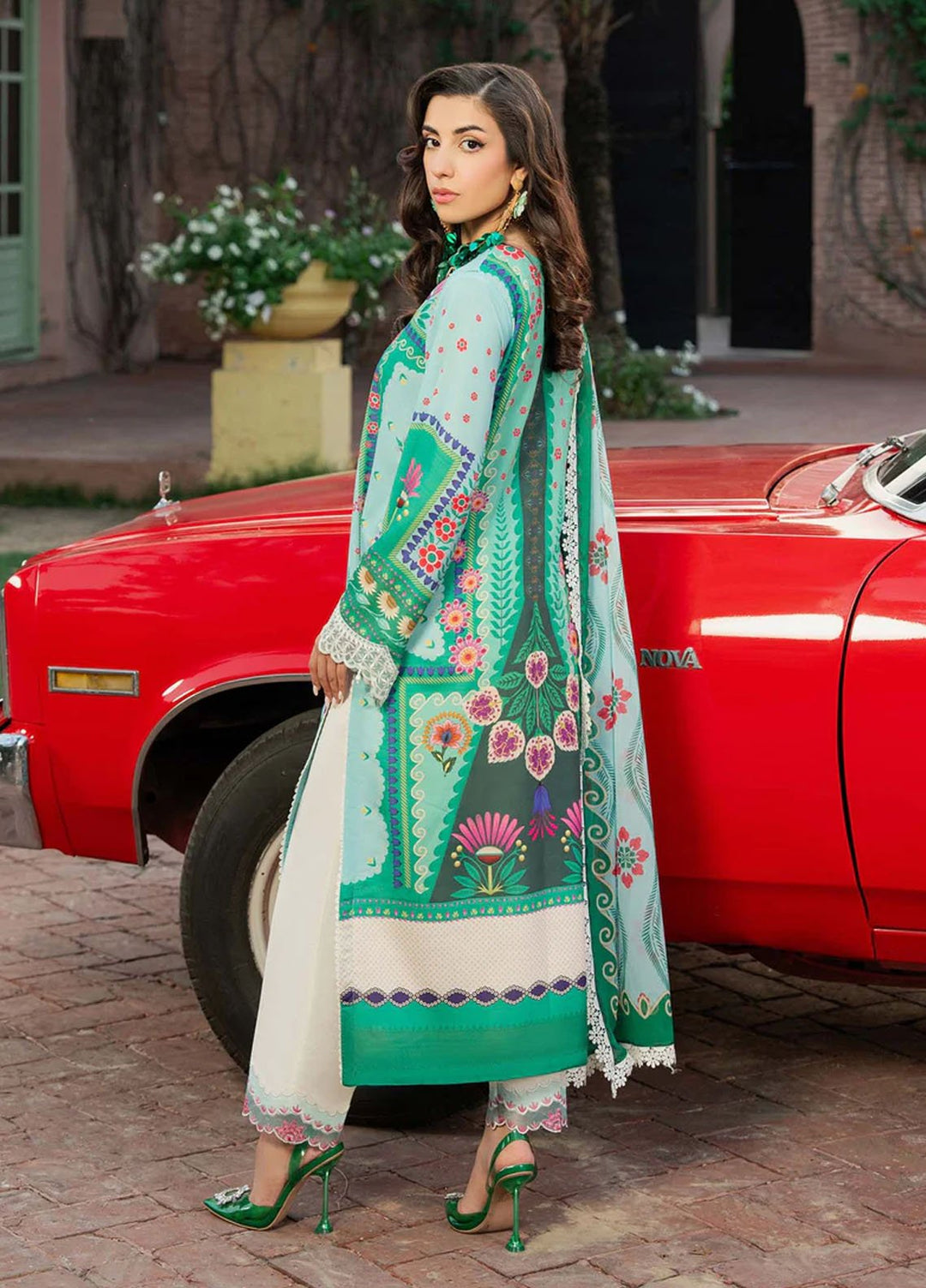 Cocktail by Sardinia Embroidered Lawn Suits Unstitched 3 Piece SRD25CPE 1008 Mojito - Summer Collection