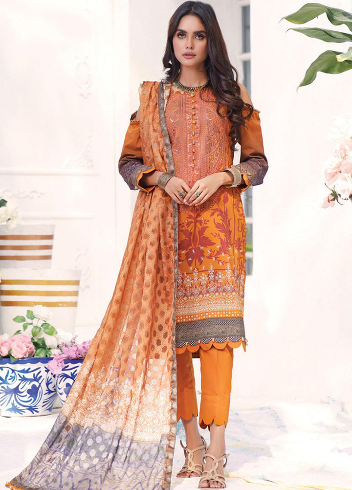 Coco by Al Zohaib Embroidered Cambric Suits Unstitched 3 Piece AZ21CC D-02-B - Winter Collection