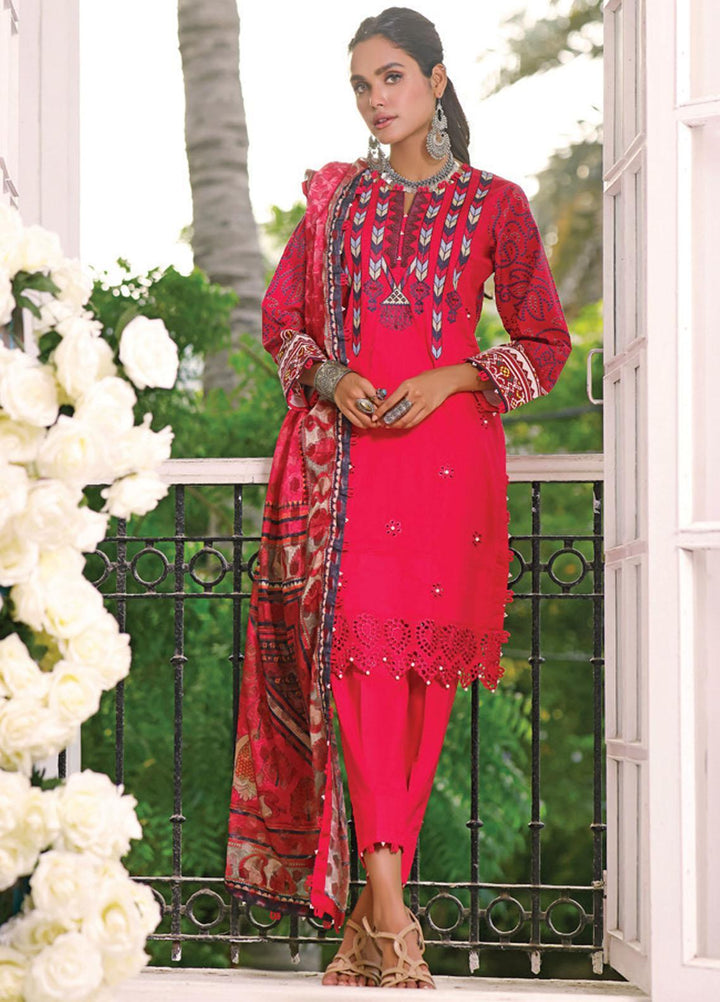 Coco by Al Zohaib Embroidered Cambric Suits Unstitched 3 Piece AZ21CC D-03 - Winter Collection