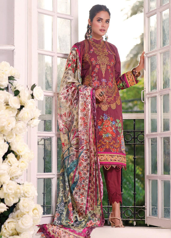 Coco by Al Zohaib Embroidered Cambric Suits Unstitched 3 Piece AZ21CC D-05 - Winter Collection