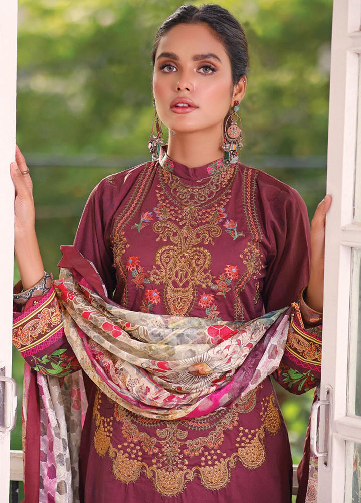 Coco by Al Zohaib Embroidered Cambric Suits Unstitched 3 Piece AZ21CC D-05 - Winter Collection