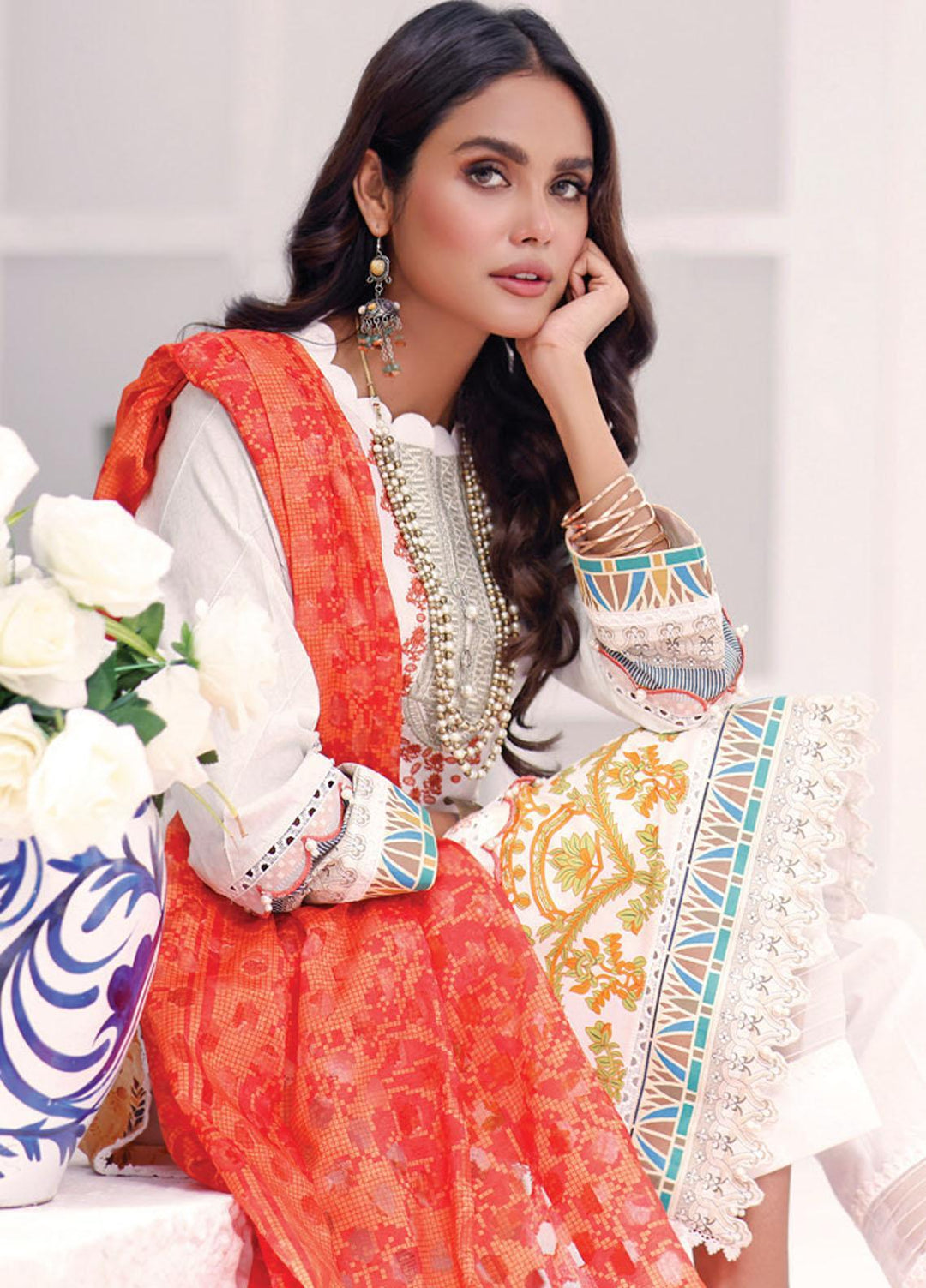 Coco by Al Zohaib Embroidered Cambric Suits Unstitched 3 Piece AZ21CC D-06 - Winter Collection