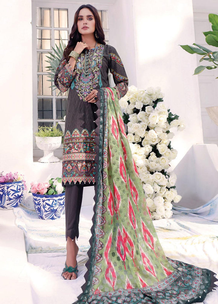 Coco by Al Zohaib Embroidered Cambric Suits Unstitched 3 Piece AZ21CC D-07-B - Winter Collection
