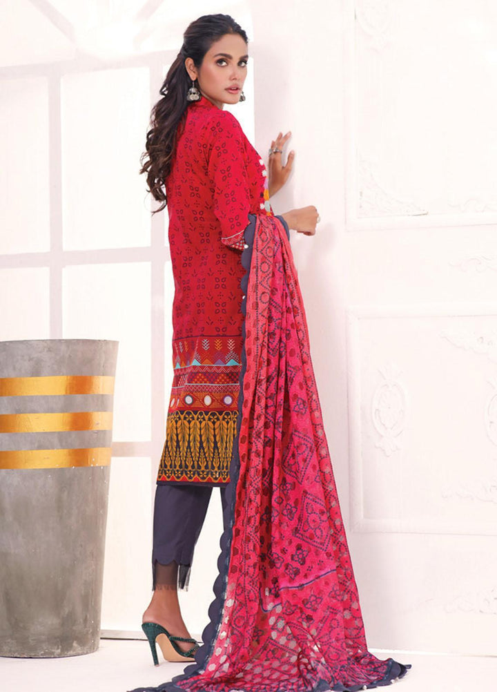 Coco by Al Zohaib Embroidered Cambric Suits Unstitched 3 Piece AZ21CC D-09 - Winter Collection