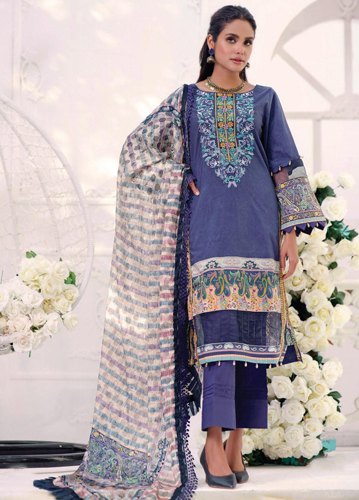 Coco by Al Zohaib Embroidered Cambric Suits Unstitched 3 Piece AZ21CC D-10-A - Winter Collection