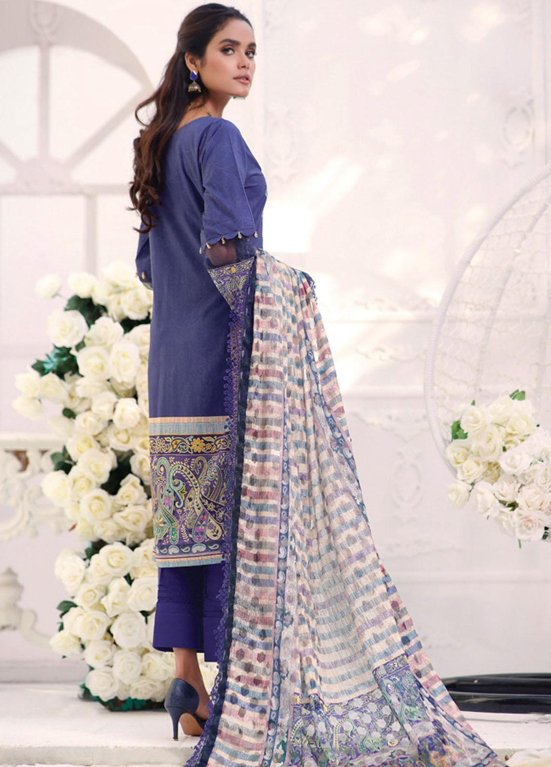 Coco by Al Zohaib Embroidered Cambric Suits Unstitched 3 Piece AZ21CC D-10-A - Winter Collection