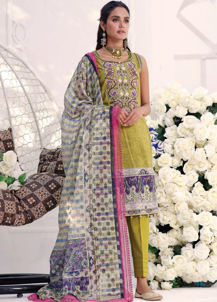 Coco by Al Zohaib Embroidered Cambric Suits Unstitched 3 Piece AZ21CC D-10-B - Winter Collection