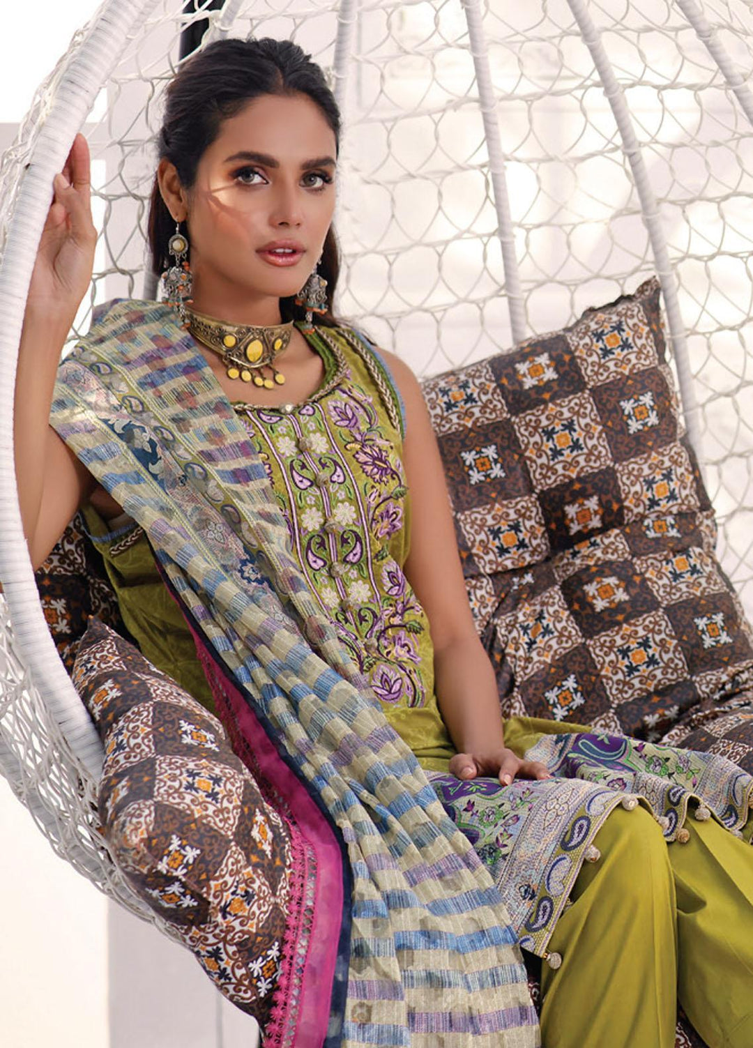 Coco by Al Zohaib Embroidered Cambric Suits Unstitched 3 Piece AZ21CC D-10-B - Winter Collection